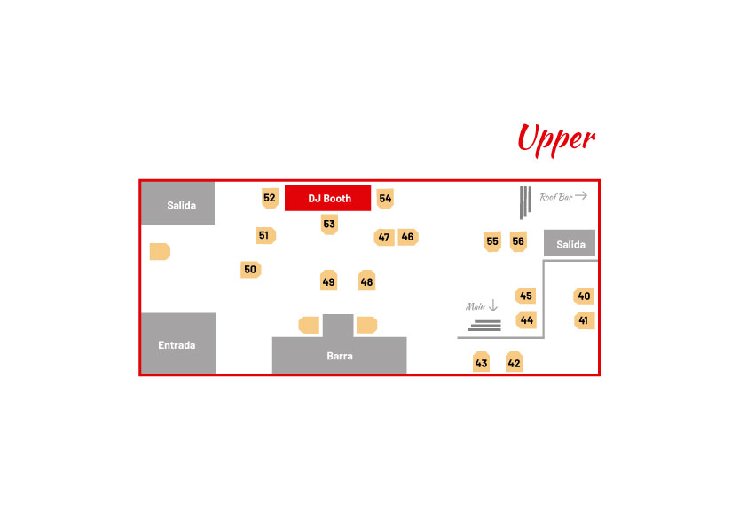 Plano Sala Upper | Libery Supper Club