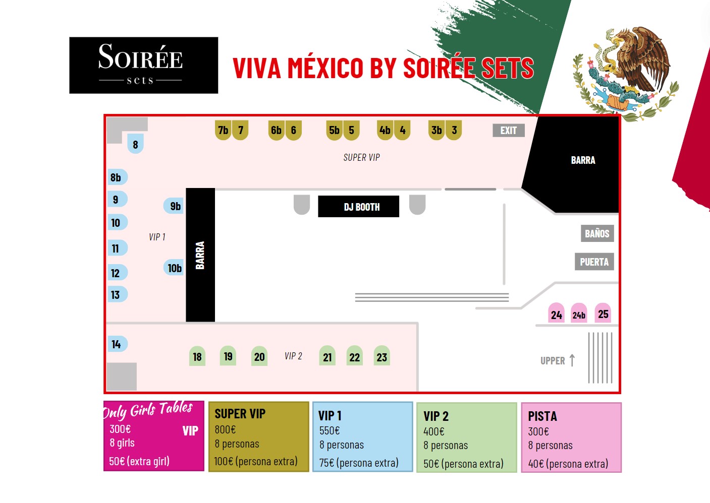 Reserva Mesa VIP2. VIVA MEXICO BY SOIREE SETS. Domingo 15 de Septiembre 2024 - Imagen 2